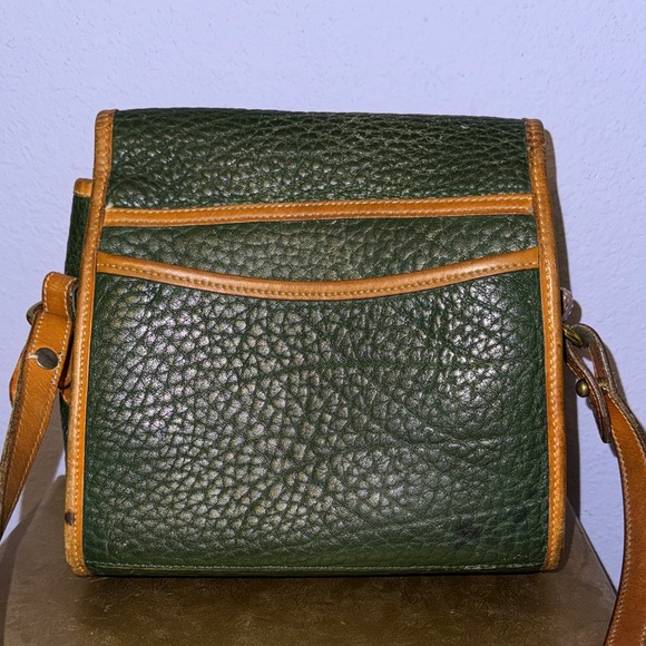 Dooney & Bourke Forest Green Pebbled Leather Crossbody with Tan Trim - Picture 5 of 15